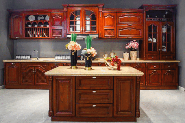 鉴黑担保网苏明哲同款欧式实木橱柜